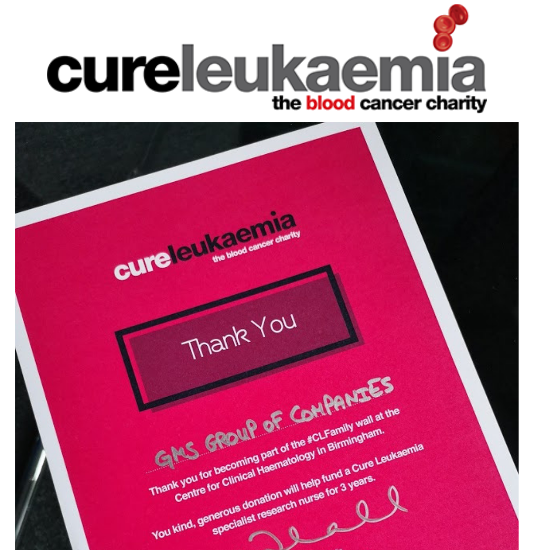 GMS Cure Leukaemia sponsorship